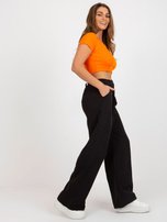 Hurt black wide suit trousers with pockets.