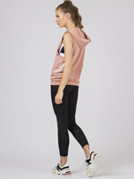 TOMMY LIFE Brudnoróżowa bluza z kapturem