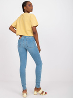 Modre ženske jeans hlače skinny fit RUE PARIS.
