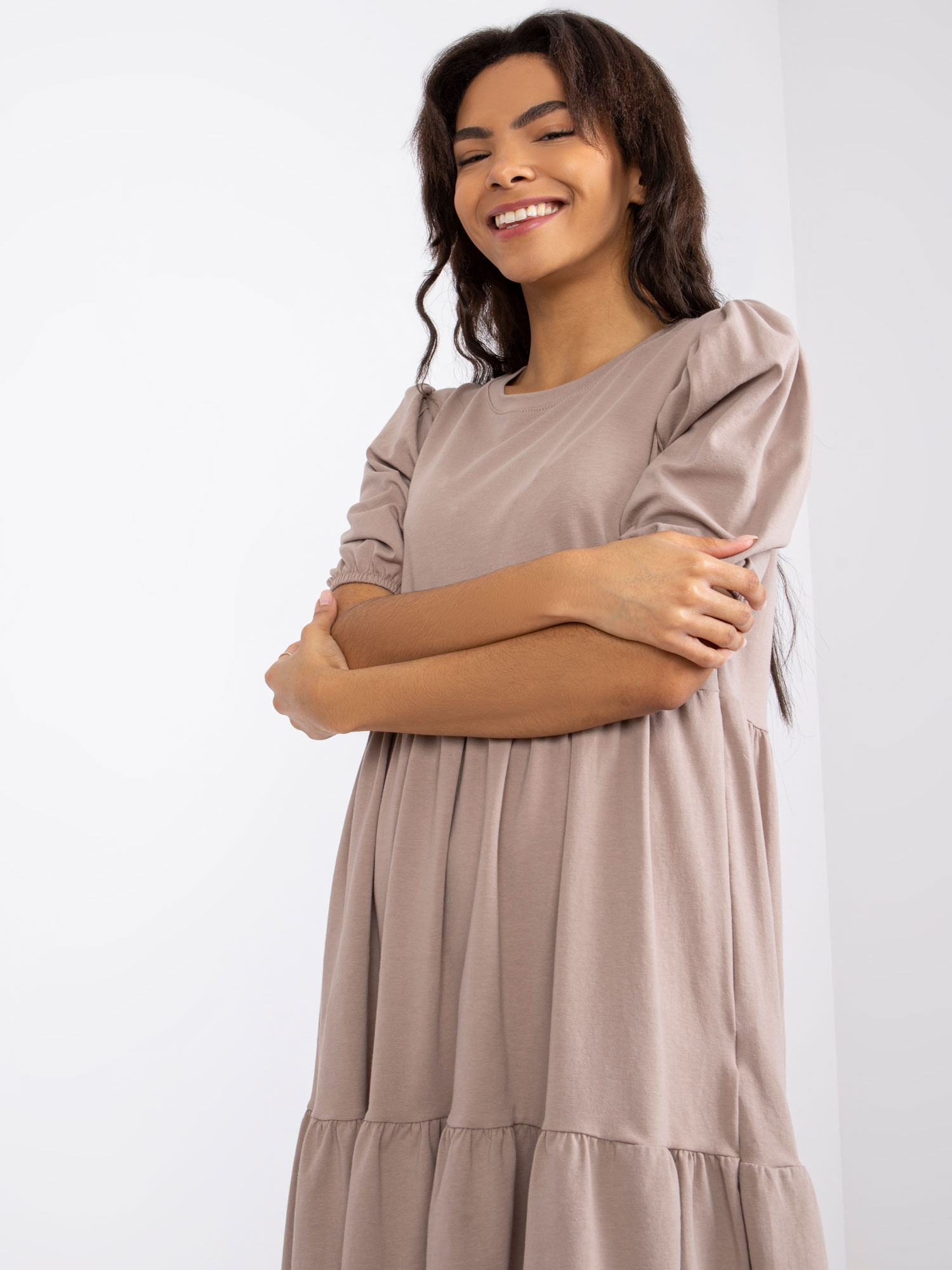 Dark beige dress Perla RUE PARIS