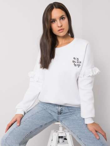 Biała bluza damska bez kaptura Alvah RUE PARIS