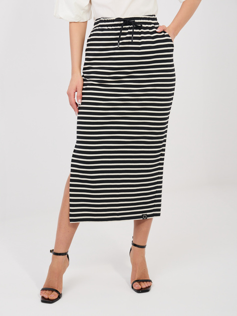 Czarna bawełniana spódnica z kieszeniami SUBLEVEL