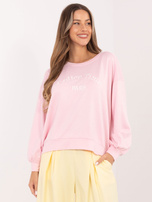 Jasnoróżowa damska bluza oversize RUE PARIS 