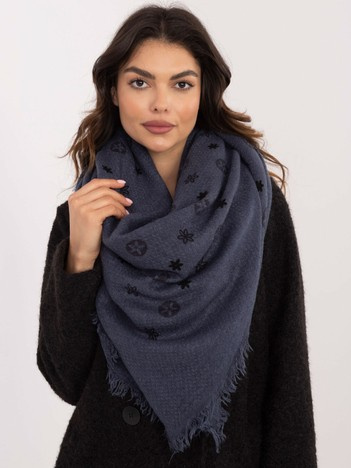 Wholesale Blue Women's Scarf with Print