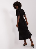 Hurt Czarna sukienka szmizjerka midi ZULUNA