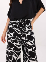 Czarne szerokie spodnie na lato SUBLEVEL 