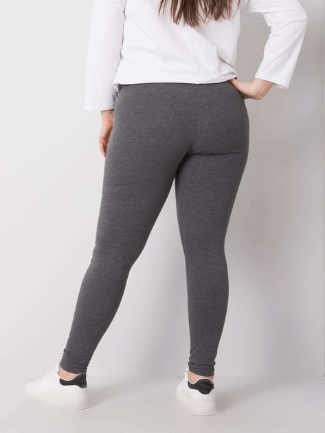 Ciemnoszare melanżowe legginsy z bawełny plus size Phoebe