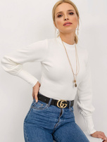 RUE PARIS Ecru bluzka prążkowana Lauren