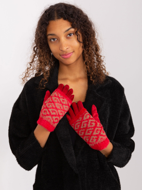 Hurtownia Czerwone dotykowe rękawiczki nakładką