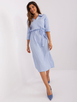 Hurt Jasnoniebieska sukienka na co dzień z wiskozy