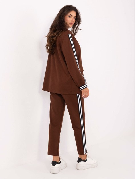 Brązowy komplet z marynarką oversize RUE PARIS