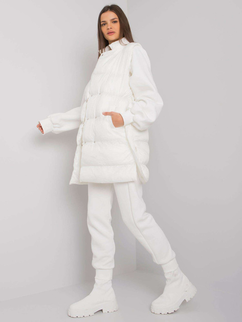 Ecru trzyczęściowy komplet z kamizelką Minneola