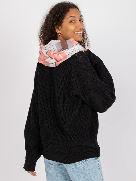 Koralowa damska chusta komin z wiskozy