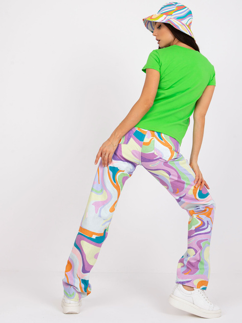 Jasnozielony t-shirt z okraglym dekoltem Peachy