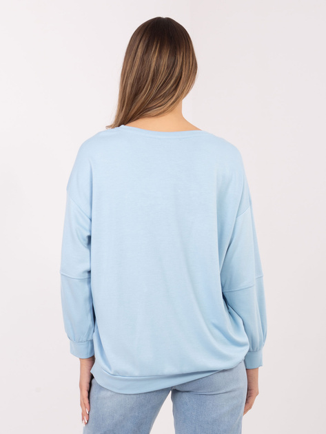 Jasnoniebieska damska bluza z miękkiego materiału RUE PARIS