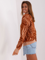 Hurt Jasnobrązowy sweter z golfem o kroju oversize