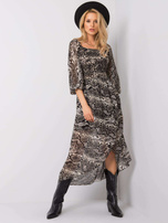 Czarno-beżowa sukienka Ines OCH BELLA