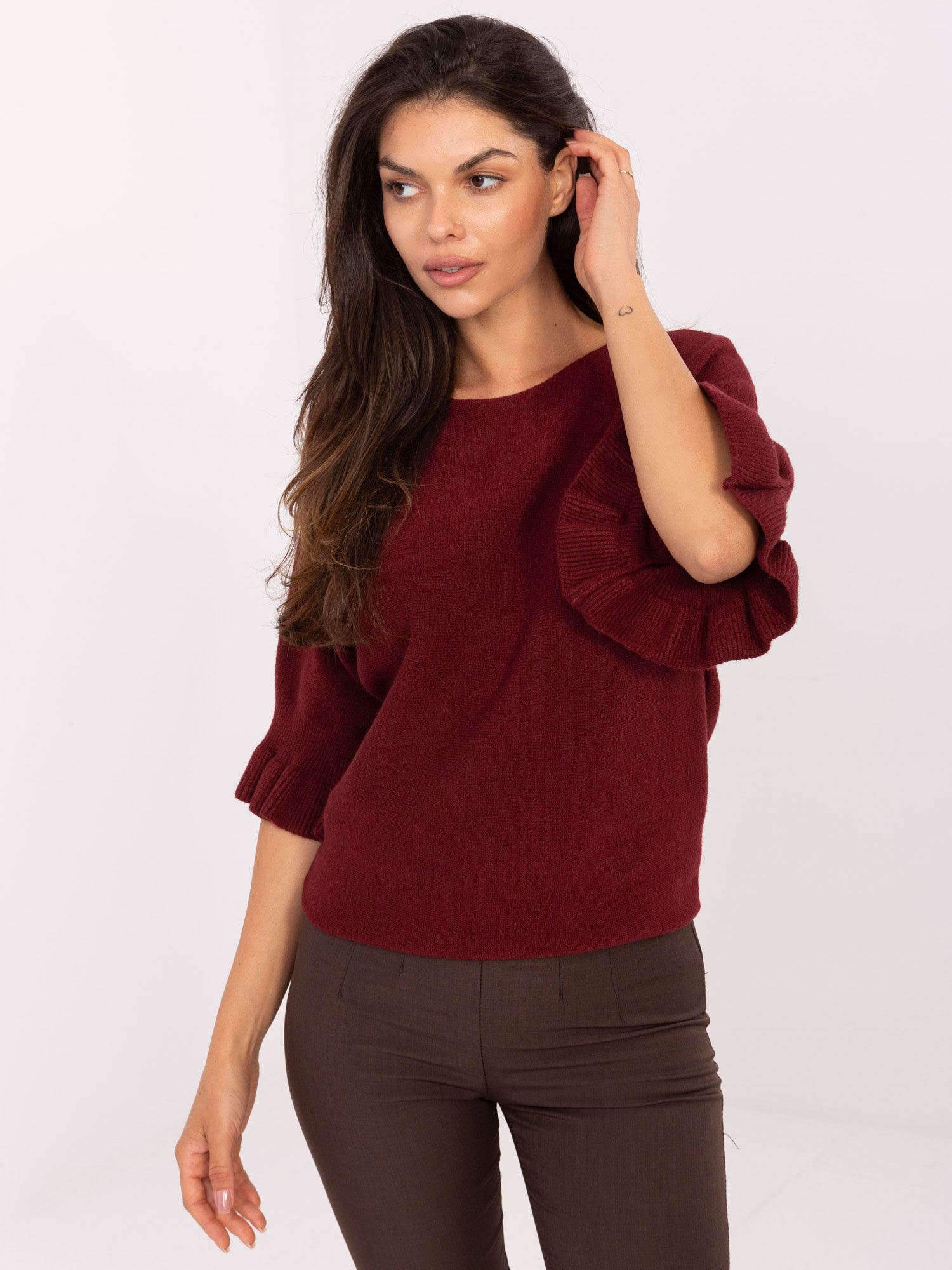 Sweter bordowy