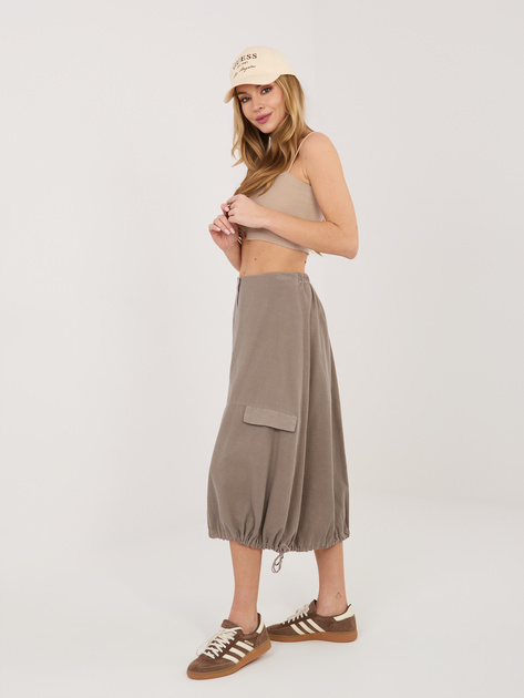 Fango sztruksowa spódnica z wiązaniami RUE PARIS