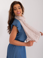 Hurtownia Beżowa chusta z aplikacjami 