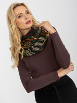 Hurtownia Khaki damska chusta komin z printami 