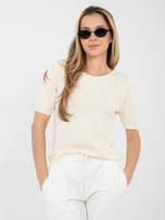 Jasnobeżowy sweter z domieszką wiskozy