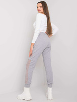 Szare melanżowe bawełniane spodnie dresowe Susan 