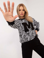 Hurtownia Biało-czarny dresowy komplet z literą M