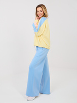 Niebiesko-żółty komplet z bluzą bez kaptura RUE PARIS 