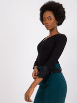 Czarna bluzka w prążek Alissia RUE PARIS