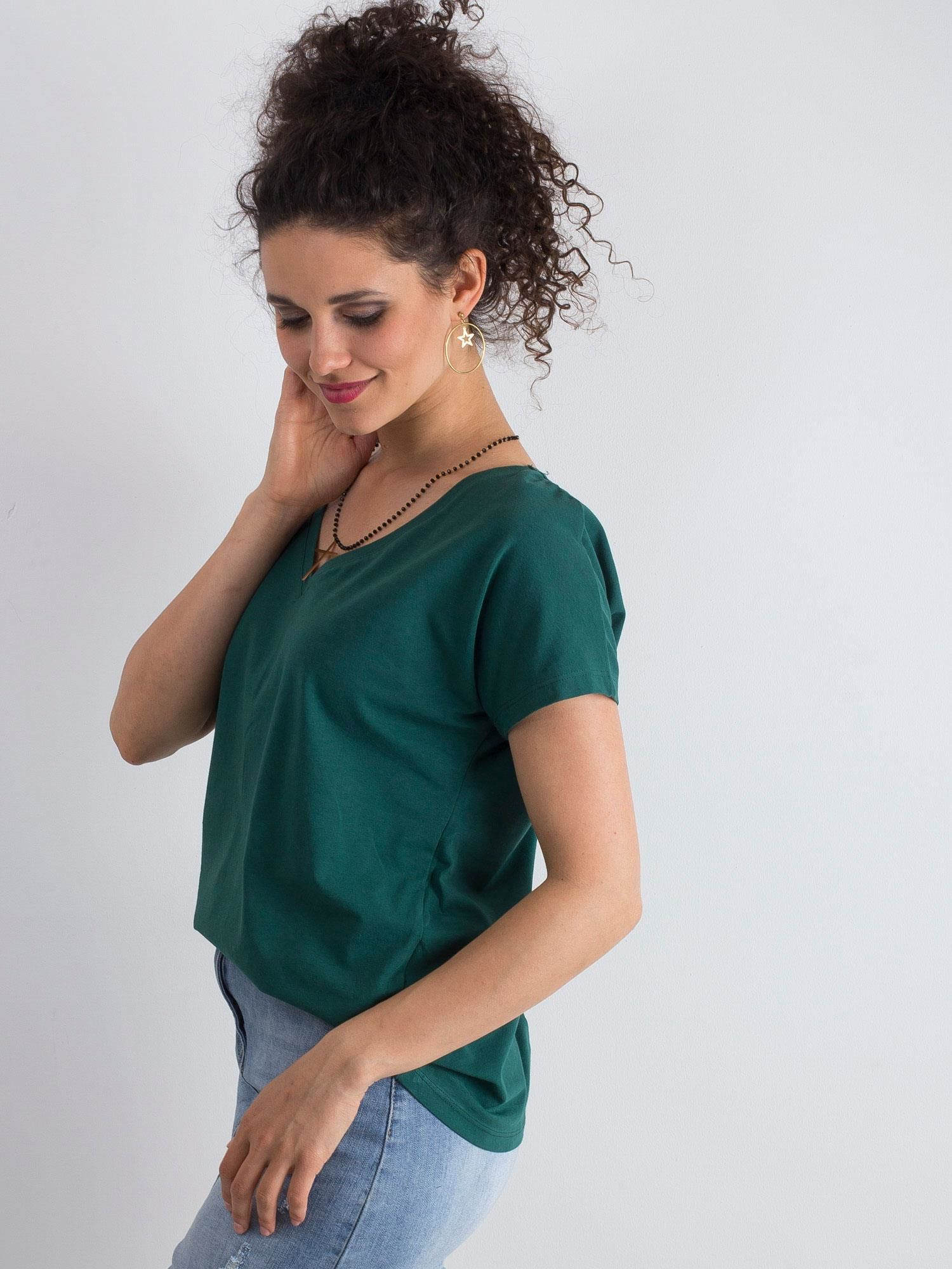 Ciemnozielony t-shirt Emory