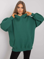 Dunkelgrüner Damenhoodie mit Kapuze Michele.