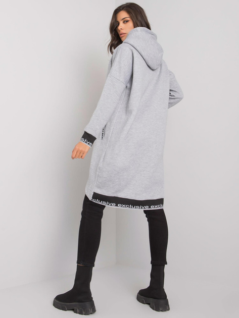 Szara rozpinana bluza z kapturem Mayar