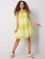 Limonkowa sukienka Eunice OCH BELLA