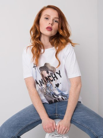 Biały t-shirt Lorna