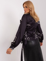 Hurt Czarna bluzka wizytowa z długim rękawem