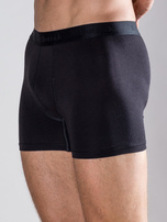 Schwarze Herrenboxershorts.