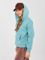 Turkusowa rozpinana bluza z kapturem NATURAL SIDE 