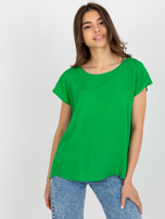 Hurtownia Zielona bluzka casualowa z wiskozy SUBLEVEL