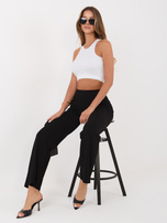 Czarne dresowe spodnie straight leg RUE PARIS 