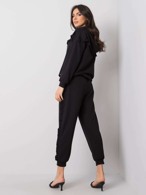 Czarny komplet z falbankami Chriss RUE PARIS