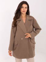 Fango elegancki płaszcz z kieszeniami RUE PARIS 