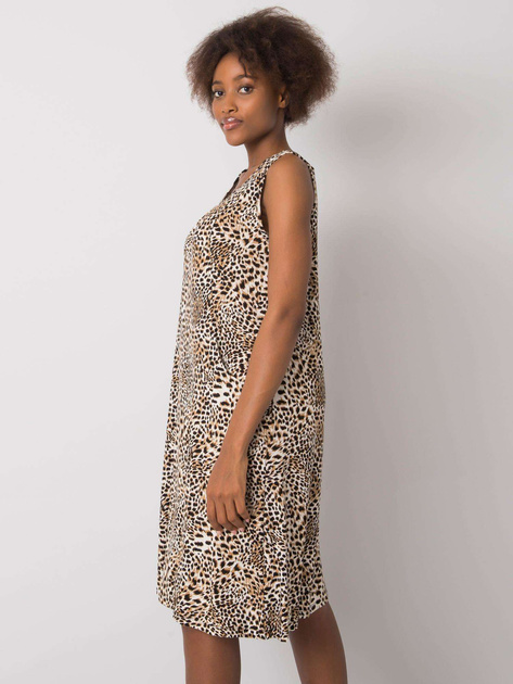 Czarno-beżowa sukienka z kieszeniami Phlie