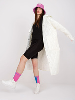 Ecru długa kurtka z pikowaniem Maule RUE PARIS