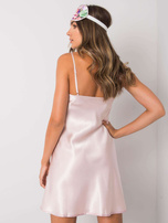 Jasnoróżowy komplet nocny w kwiaty