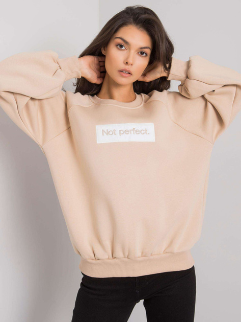 Jasnobeżowa bluza bez kaptura Jordy