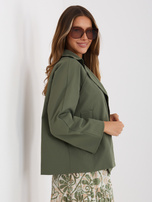 Khaki damski płaszcz oversize z podszewką RUE PARIS