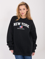 Czarna dresowa bluza z ociepleniem