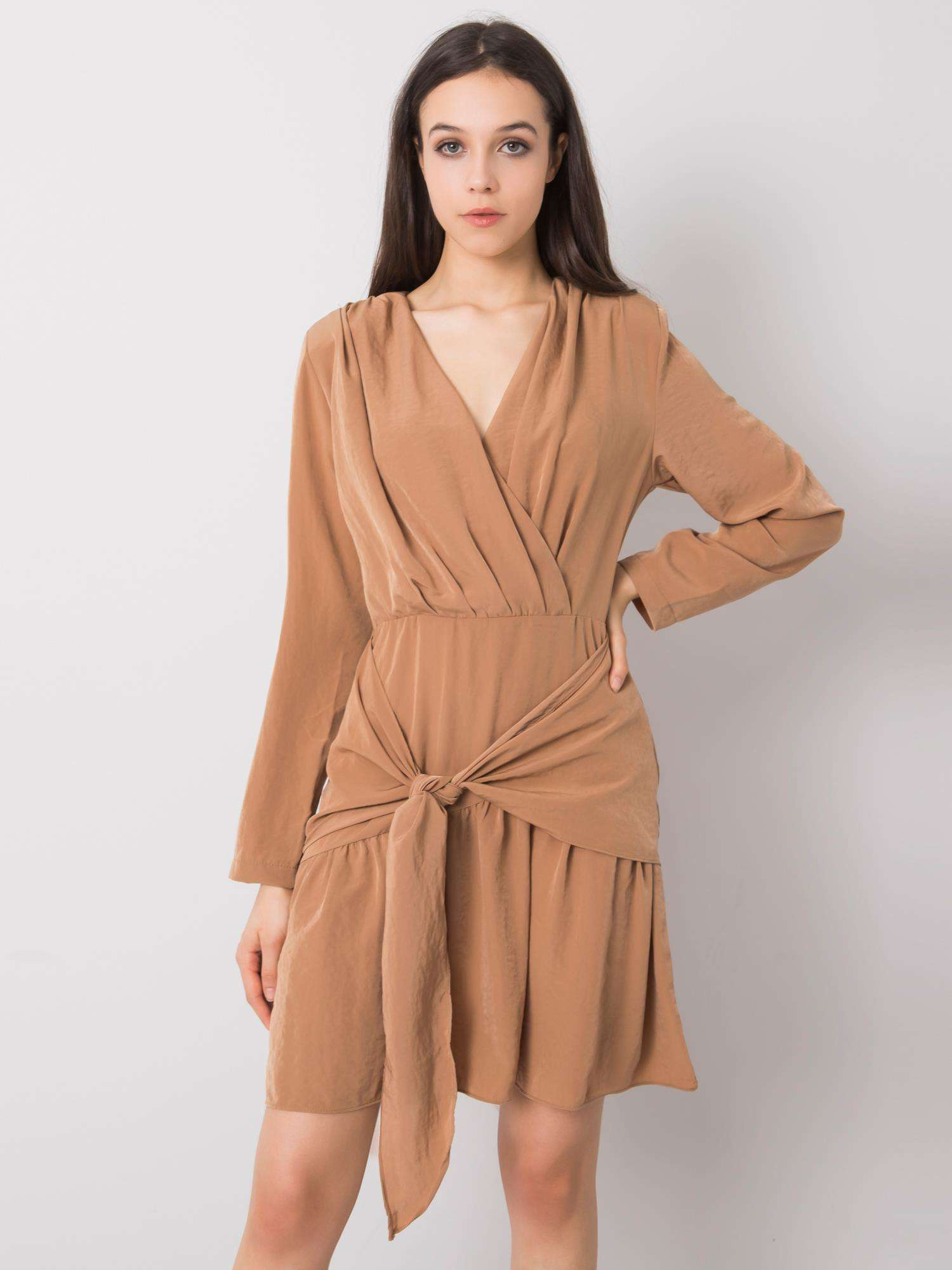 Light brown flounce dress Emmeline RUE PARIS