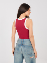 Ciemnoczerwony top bezrękawnik SUBLEVEL 